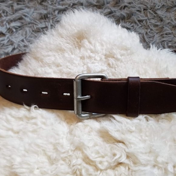 Dark brown AE leather belt, 36" - Picture 5 of 7
